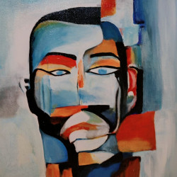 Le Barbier Extraordinaire – Peinture sur toile signée