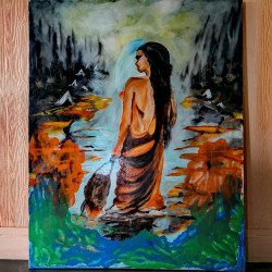 Le Toucher des Fées – Peinture originale sur toile