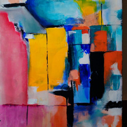 Rayon de Soleil sous la Pyramide – Peinture originale